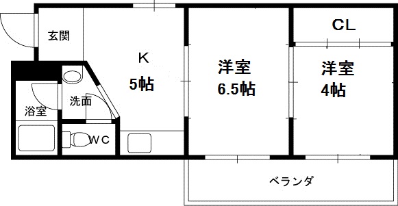 増田マンション-2DK(92329108)の間取り図