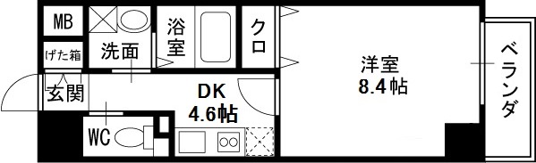 オアシス梅田-1K(92379318)の間取り図