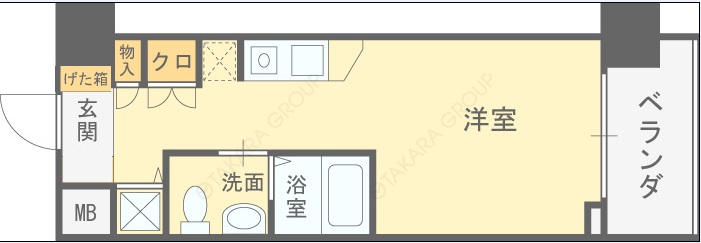 エスリード御堂筋梅田-1R(87296186)の間取り図