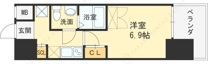 ＳＥＲＥＮｉＴＥ福島ｓｃｅｌｔｏ-1K(86939290)の間取り図