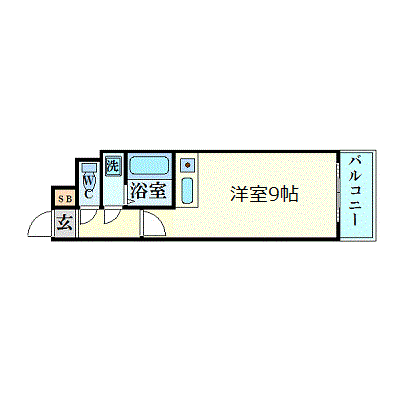 エスリード堂島-1R(93912418)の間取り図
