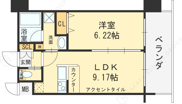 プレジオ海老江-1LDK(98066218)の間取り図