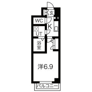 ララプレイス大阪福島ミラ-1K(97700741)の間取り図