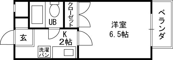おおきに北梅田サニーアパートメント-1K(99721893)の間取り図