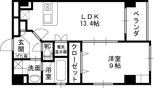 グレンパーク梅田北-1LDK(83325651)の間取り図