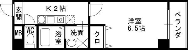 ＮＯＢ西梅田-1K(99096729)の間取り図