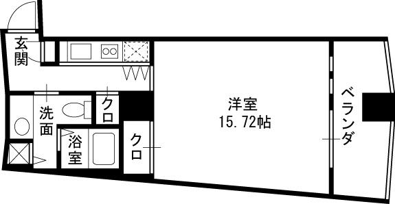 ザ・タワー大阪レジデンス-1K(87435454)の間取り図