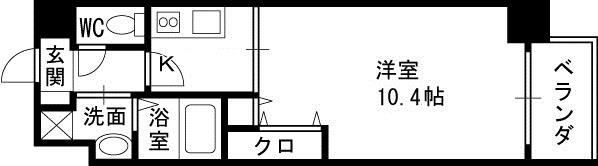 アーバネックス梅田東-1K(87708975)の間取り図