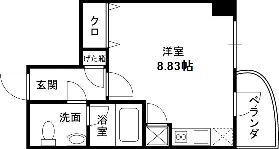 ライブコート北梅田-1R(93815513)の間取り図