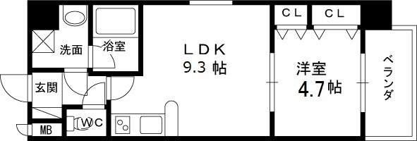 アーバネックス福島-1LDK(87021242)の間取り図