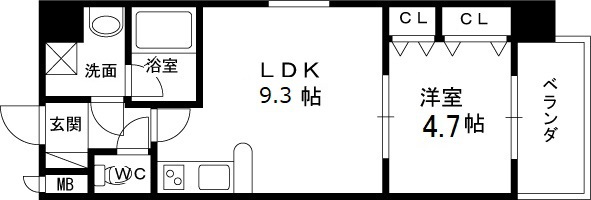 アーバネックス福島-1LDK(98160207)の間取り図