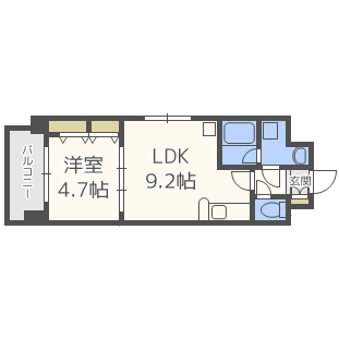 アーバネックス福島-1LDK(112273345)の間取り図
