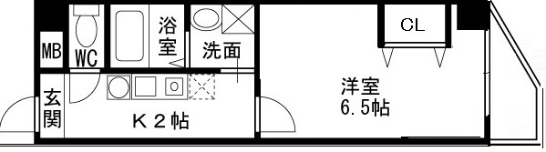 ＮＯＢ西梅田-1K(91682471)の間取り図