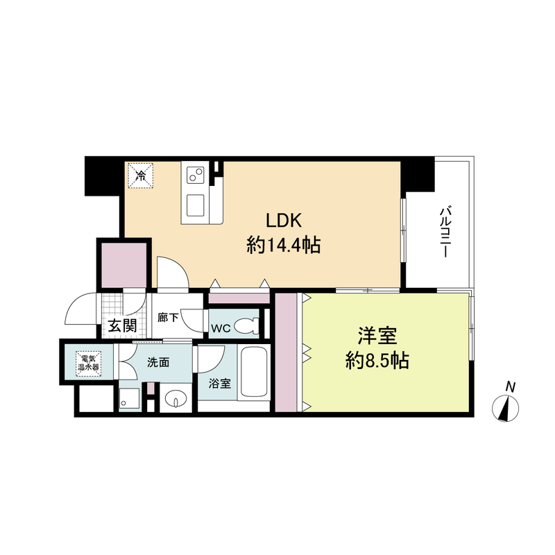 グレンパーク梅田北-1LDK(83325796)の間取り図
