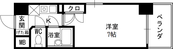 ラナップスクエア北梅田シティ-1K(112293194)の間取り図
