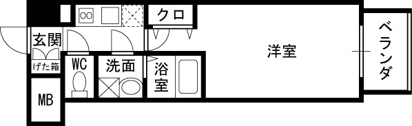 エスリード福島第５-1K(87212354)の間取り図