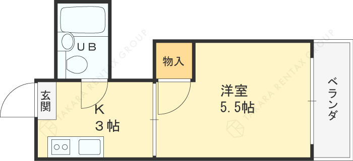 みちはうす本庄-1K(83307802)の間取り図