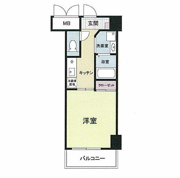 ドゥーエ本庄-1K(83322394)の間取り図