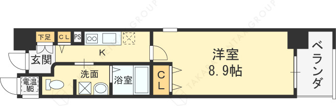 エスポルテ福島-1K(87440822)の間取り図