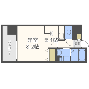 エスポルテ福島-1K(87440788)の間取り図