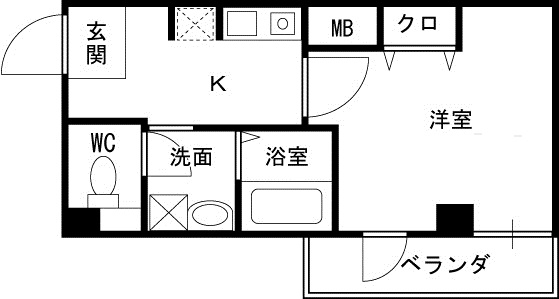 ＩＦ西梅田-1K(112419453)の間取り図