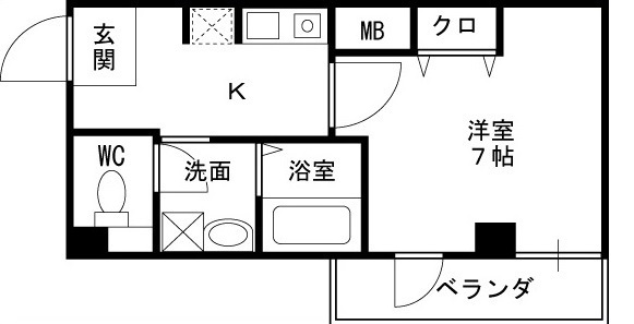 ＩＦ西梅田-1K(86349736)の間取り図