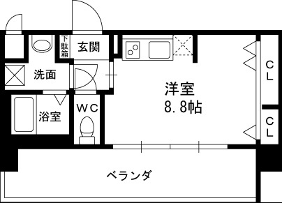 ＣＡＳＳＩＡ福島駅前-1R(112191850)の間取り図