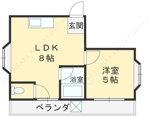アルバトロス-1LDK(91748749)の間取り図