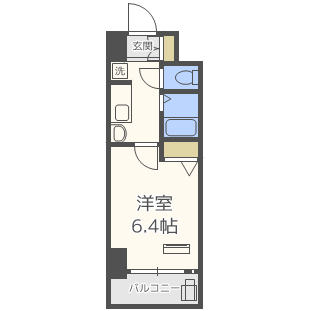 エステムコート梅田・天神橋リバーフロント-1K(105396847)の間取り図