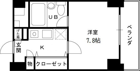 梅田レジデンスＴＯＷＥＲ-1K(110885638)の間取り図