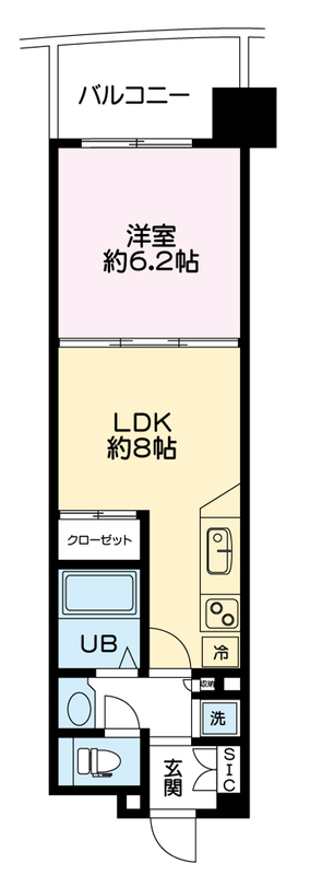 コンソラーレ同心-1LDK(87704173)の間取り図