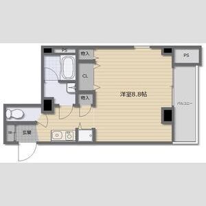 ゴックス南森町-1K(111359160)の間取り図