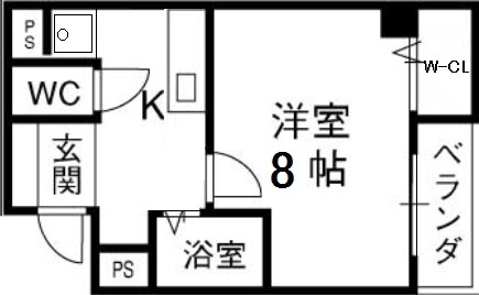 ＣＩＴＹ　ＤＷＥＬＬ　ＳＫＹ　ＴＯＲＴＯＩＳＥ-1K(94779119)の間取り図