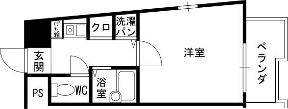 プレサンス梅田西-1K(85813619)の間取り図