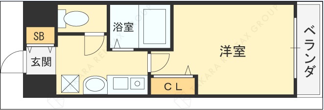 エスリード福島第３-1K(112467126)の間取り図