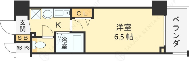 エスリード福島第３-1K(110815601)の間取り図