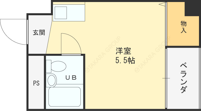 リーベンハイム淀-1R(85066820)の間取り図