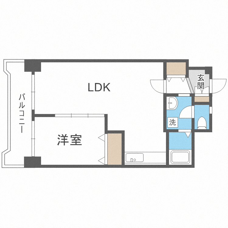 おおきに大阪天満サニーアパートメント-1LDK(85233376)の間取り図