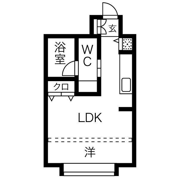 クリスタルブライト天満橋リバーサイド-1LDK(112197875)の間取り図
