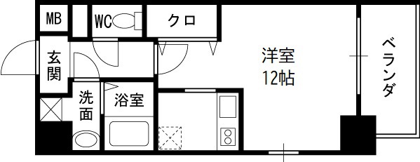 エスリード福島リバーフロント-1R(112471737)の間取り図
