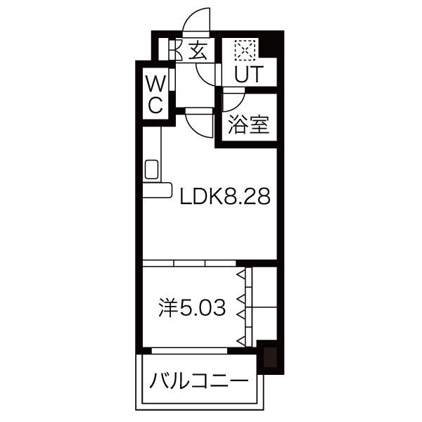 Ｃｈｏｅｉ６５　プレジオ中津-1LDK(112630835)の間取り図