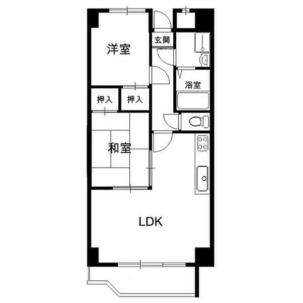 梅田プレミアムコート-2LDK(104612559)の間取り図