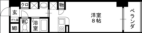 レジディア天神橋-1R(99696630)の間取り図