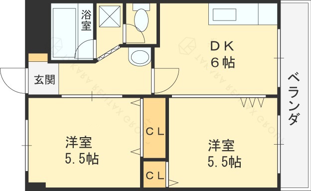 増田マンション-2DK(87437924)の間取り図