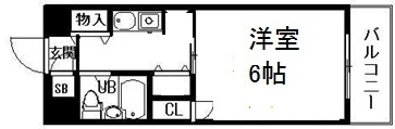 エトワール北梅田-1K(101887514)の間取り図