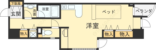 松下善ビル-1R(97508637)の間取り図