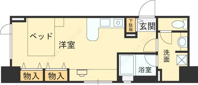 松下善ビル-1R(85070116)の間取り図
