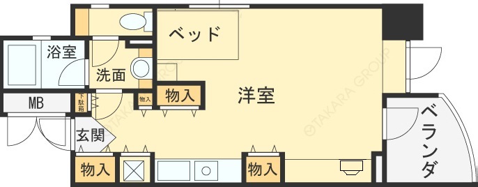 松下善ビル-1R(85070126)の間取り図