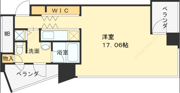 ザ・タワー大阪レジデンス-1R(87435440)の間取り図