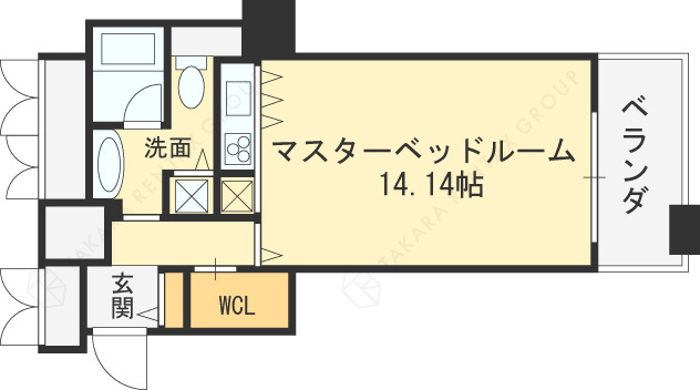 ザ・タワー大阪レジデンス-1R(87435483)の間取り図